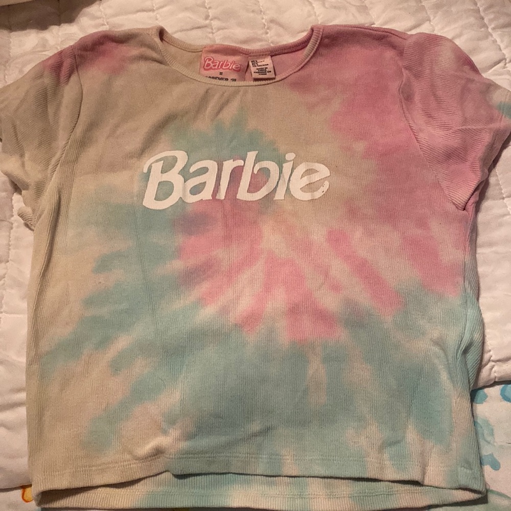 Barbie tye dye pastel crop top. Worn and washed only once.